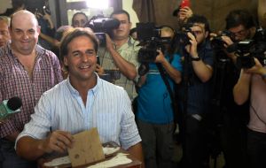 Luis Lacalle Pou, with support from other parties in a multicolor government could become Uruguay's next president