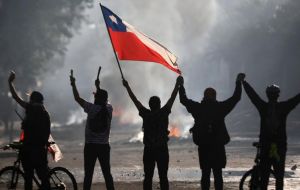 Protesters are demanding Piñera's resignation as anger over low wages and pensions, expensive health and education, and a growing rich/poor gap 