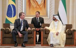 President Bolsonaro with Abu Dhabi Crown Prince Mohammed bin Zayed 