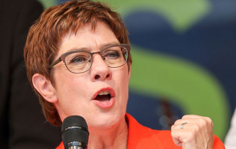 German conservative leader Annegret Kramp-Karrenbauer 