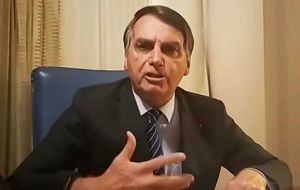 “This is rotten, villainous journalism by TV Globo,” an enraged Bolsonaro said in a live video on social media, recorded in Riyadh hotel during an official visit to Saudi Arabia. 