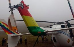 The mechanical glitch happened as the helicopter was taking off from a village in the Andes where Morales had been inaugurating a new road, it said