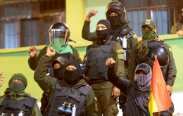 Images and footage on local television showed police in other cities also marching alongside protesters and joining chants regularly used by the opposition to Morales