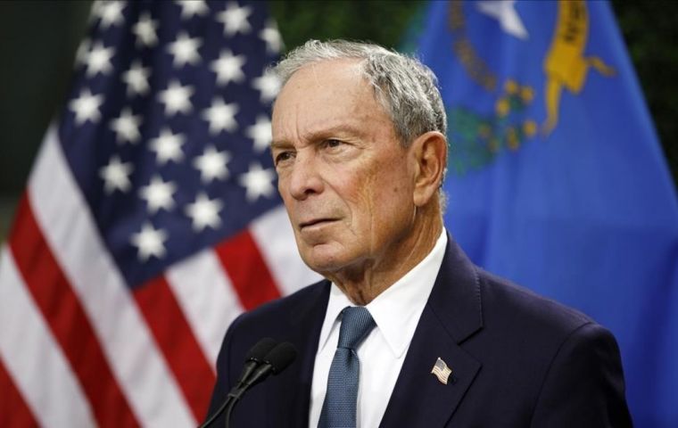 Bloomberg's name was posted among 17 candidates on the Alabama Democratic Party's website only hours before registration closed.