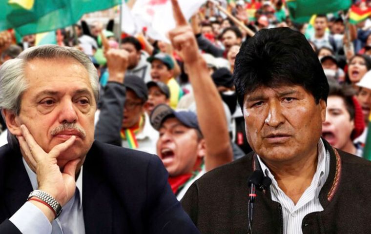 Alberto Fernández never hesitated to label the events in Bolivia a “coup d'état” (Pic Infobae)