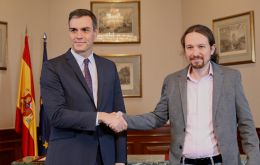  “It's a deal for four years,” Socialist leader Pedro Sanchez, who is currently acting prime minister, said after signing the pact alongside Podemos leader Pablo Iglesias