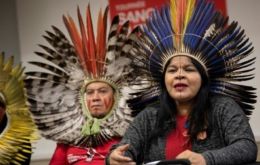 Sonia Guajajara, the head of APIB, which represents many of Brazil's 900,000 native people, called for EU lawmakers to exert pressure on Brazil's government