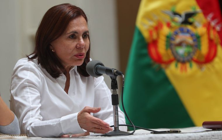 Karen Longaric, the interim foreign minister said Bolivia is leaving the Union of South American Nations, known by its Spanish acronym UNASUR