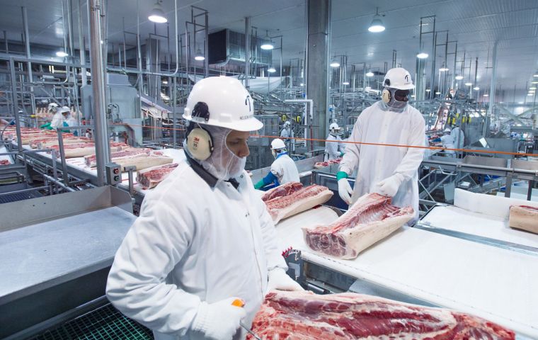 Chinese imports of Brazilian meat are up 23.6% for January to October against the same period in 2018, meatpackers association Abrafrigo says.