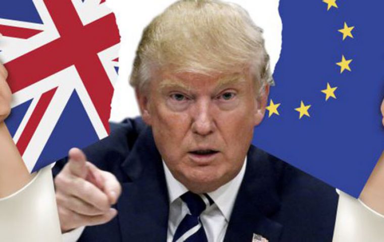 As a presidential candidate in 2016 and then as president since early 2017, Trump has shown no restraint in showing support for Britain's exit from the EU