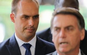 Bolsonaro's son, lawmaker Eduardo, told the new trade mission that, before travelling, his father ensured him that he will move the embassy to Jerusalem.
