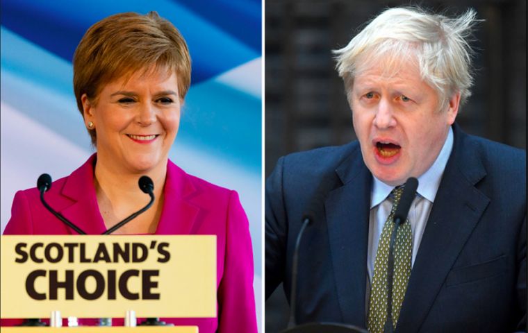Johnson and his government have repeatedly said they will not give the go-ahead for another referendum on Scottish independence