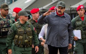 Maduro has defied nearly a year of pressure and enjoys the support of Venezuela's military, Russia and China despite a crumbling economy that has sent millions of Venezuelans fleeing.