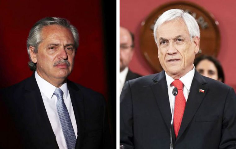 Despite the comments, president Alberto Fernández said he has a good relation with Sebastián Piñera 