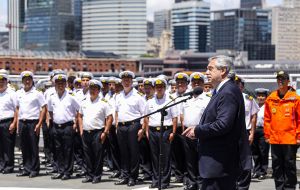 Speaking of sovereignty, ”this is an appropriate date to claim sovereignty because today, (January 3), 187 years ago the British invaded the Malvinas Islands”.  