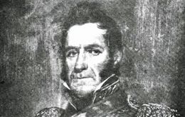 US naval officer and privateer David Jewett flew the United Provinces flag in 1820, following specific instructions from then Buenos Aires governor Martín Rodríguez 