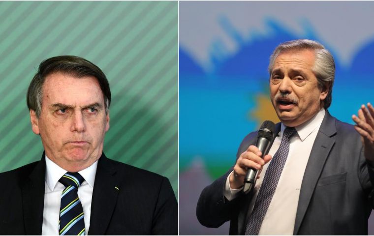 Brazil and Argentina have a strong trade in several areas, and hopefully the export taxes announced by Fernandez won't affect Brazil, Bolsonaro said.
