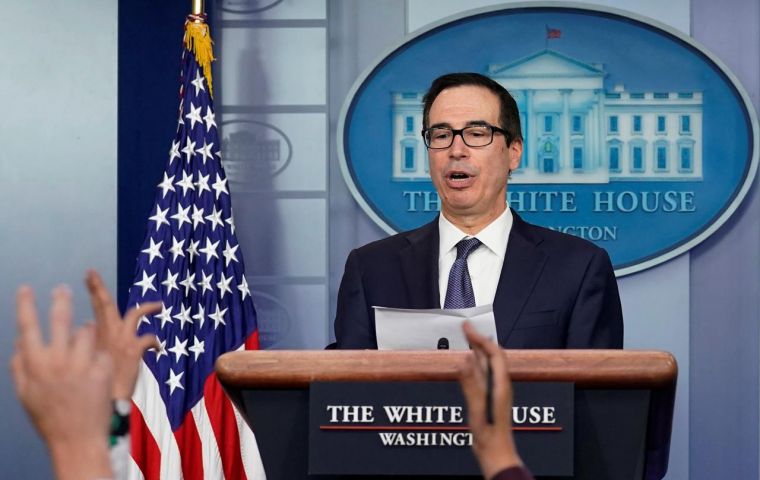 Mnuchin told Fox News Channel that the deal reached on Dec 13 still calls for China to buy US$40 to US$50 billion worth of US agricultural products annually. (Reuters)