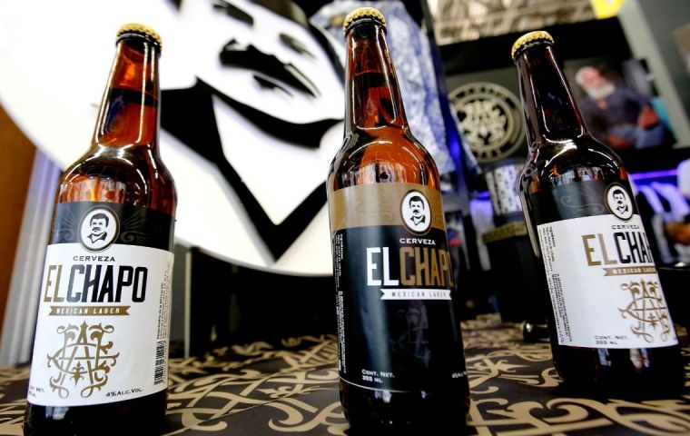 El Chapo Mexican Lager was launched by Guzman's daughter Alejandrina, who runs a fashion and lifestyle company built around her father's brand.