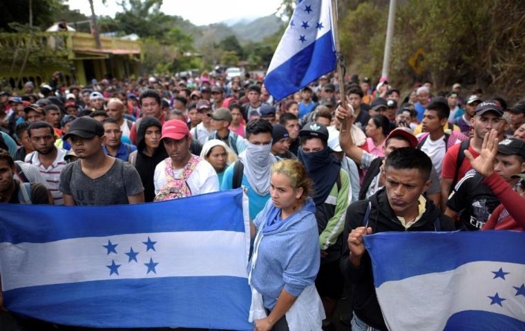 The caravan, which formed in Honduras this week and is making its way across Guatemala, currently has around 3,000 migrants