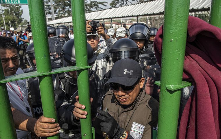 About 1,300 people were detained in Tabasco and another 800 in Chiapas, the INM said, including some minors. On Wednesday, Mexico deported 460 Hondurans