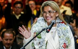 Jeanine Anez announced her candidacy at an event in La Paz, despite previously having suggested she would not run