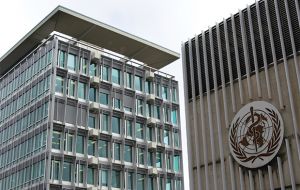 The Geneva-based UN agency said in a situation report late on Sunday that the risk was “very high in China, high at the regional level and high at the global level”.