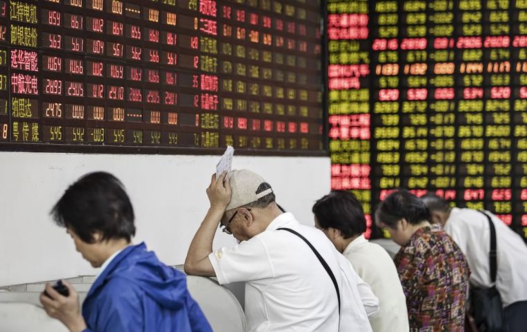 A nearly 8% plunge on the Shanghai composite index was its biggest daily fall in more than four years