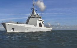 ARA Bouchard is the former French Navy L'Adroit. The contract includes three news vessels under construction belonging to the Gowind OPV class