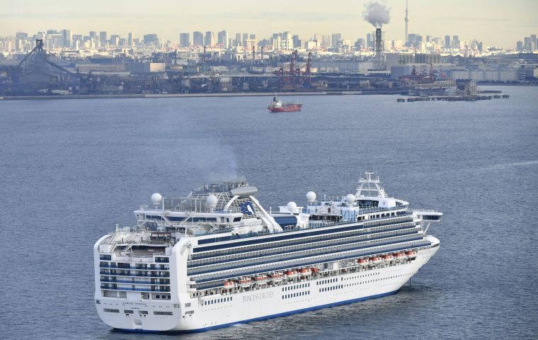 Japan has quarantined the vessel carrying 3,711 people and was testing those onboard the Diamond Princess for the virus after a former passenger was diagnosed with the illness in Hong Kong.