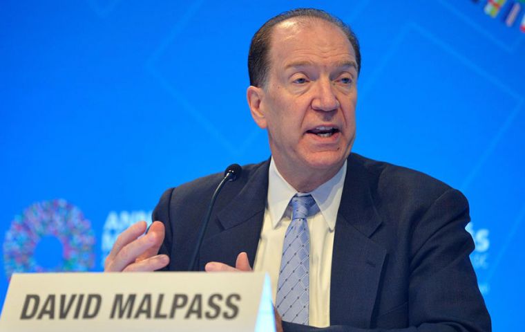 World Bank President David Malpass warned the virus that has killed hundreds in China and shuttered businesses and borders posed a threat to the prediction.