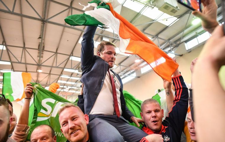 The former political wing of the Irish Republican Army, which has reinvented itself as the main left-wing party, secured 24% of first preference votes