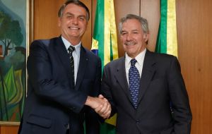 The Brazilian president last week received in Brasilia Argentine foreign minister Felipe Solá, Strategic Affairs minister Gustavo Béliz and ambassador Daniel Scioli 