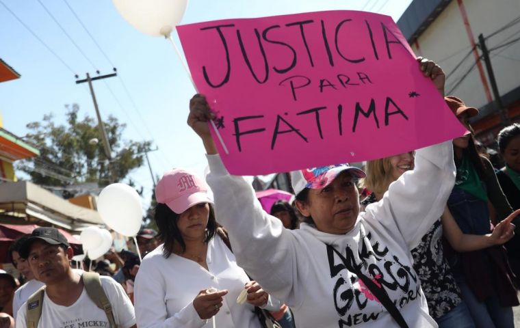 “The alleged perpetrators of the femicide of the minor Fatima Cecilia were arrested in a town in the state of Mexico,” Mexico City mayor Claudia Sheinbaum wrote.