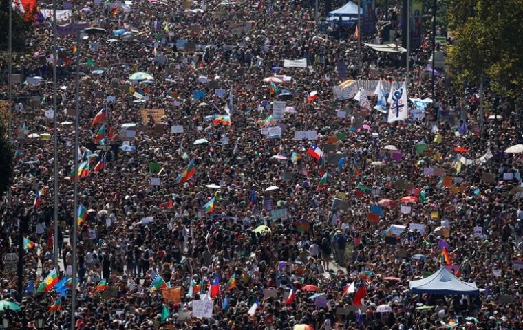 Nearly two million women were participating in marches across the country on Sunday, day one of a two-day feminist strike