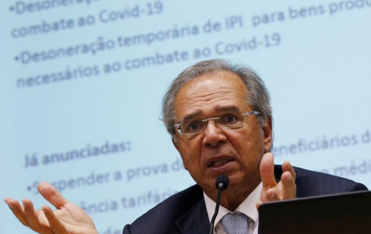 The fiscal boost represents a turnaround for minister Paulo Guedes who, only last weekend, insisted that Brazil could swim against the global tide and grow 2.5%