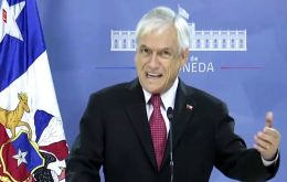 “This state (of catastrophe) is aimed at...preparing ourselves to confront what lies ahead,” Piñera said in a speech from the La Moneda presidential palace.