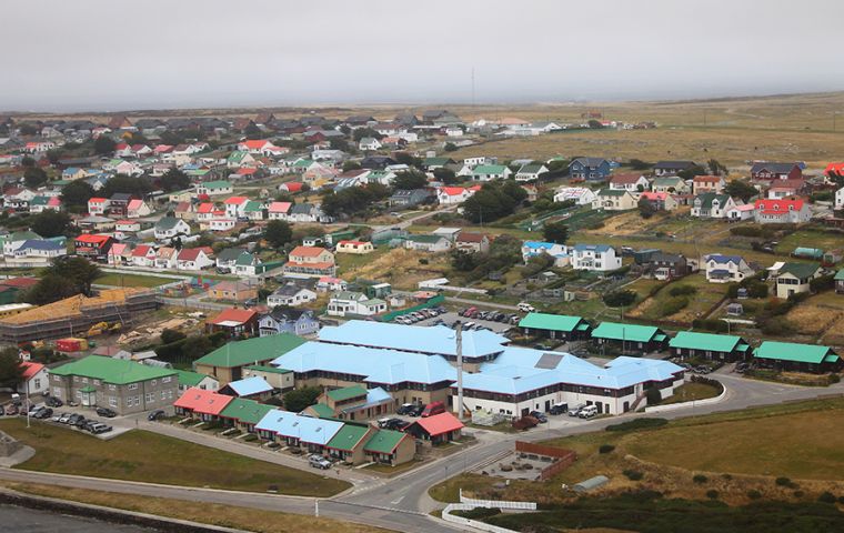 The King Edward Memorial Hospital in Stanley