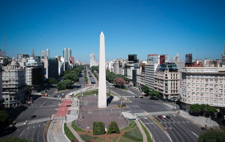 Buenos Aires during the lockdown against the new COVID-19 pandemic.