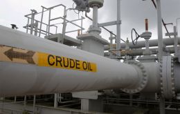 Brent crude was down by 21 cents, or 0.8per cent, at US$26.14 a barrel, while U.S. West Texas Intermediate crude was up by 27 cents, or 1.3per cent, at US$20.75 a barrel.