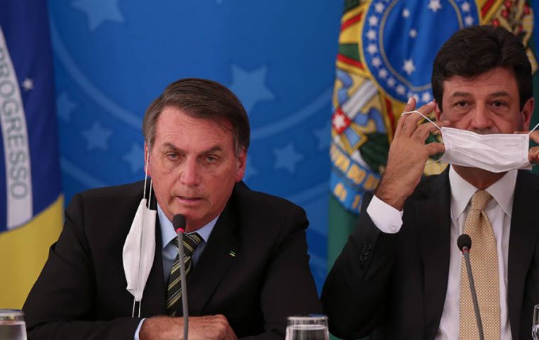 “A doctor does not abandon his patient. We will continue,” Mandetta said at a news conference following speculation over whether Bolsonaro would fire him 