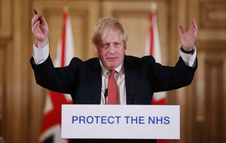 “I have today left hospital after a week in which the NHS has saved my life, no question,” Johnson said in a five-minute video message posted on 