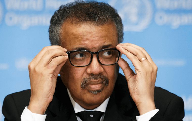 WHO director-general, Dr. Tedros Adhanom Ghebreyesus, whose management of the pandemics campaign in increasingly questioned