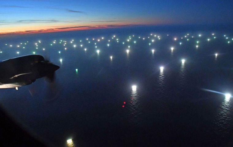 Chinese vessels operating in Argentine waters