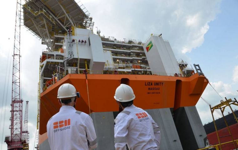 Hess, in ExxonMobil operated Stabroek block the Liza Destiny is operating, said that Liza Destiny would reach full capacity of 120,000 gross bopd in June