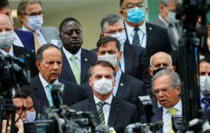 President Bolsonaro has locked horns with state governors for weeks over the lockdowns, saying they are causing more damage through lost jobs than the disease 