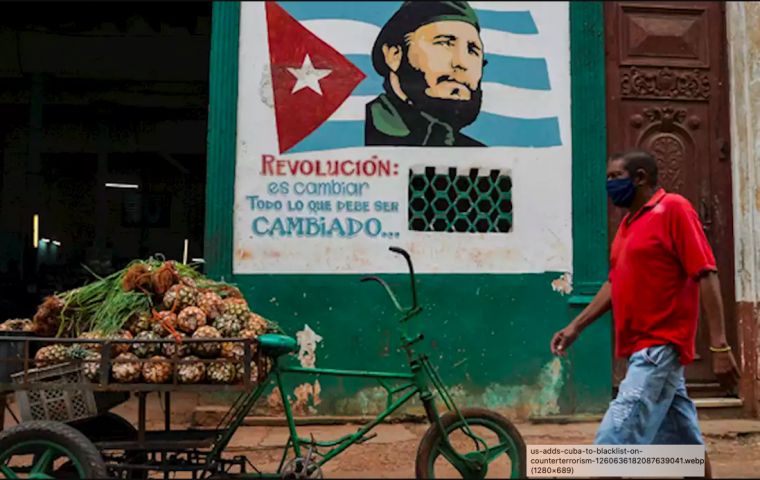 Cuba joined Iran, Syria, North Korea and Venezuela, in failing to be certified for 2019 under a US counterterrorism law that affects defense exports