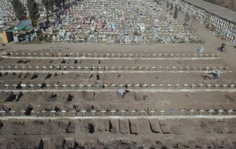 Gravediggers were preparing 2,000 fresh graves to cope with the pandemic which has so far claimed 368 lives in Chile since March 3.