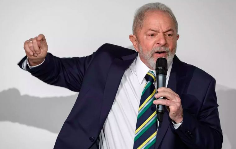 The 74-year-old Lula was jailed after his term on corruption charges that he says were trumped up to keep him from running for president again.