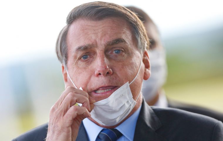 Bolsonaro received widespread criticism both domestically and abroad for urging Brazilians to get back to work during the pandemic